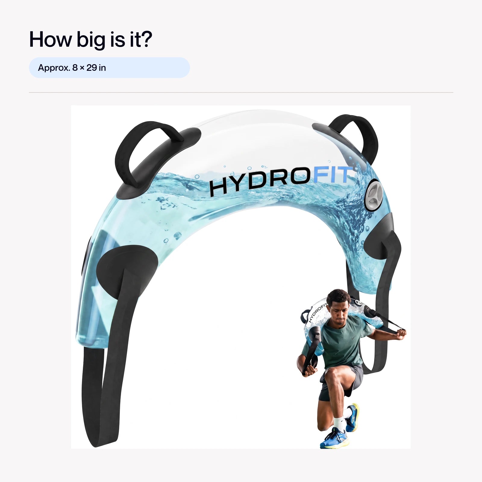 HydroFit Bulgarian Trainer dimensions.